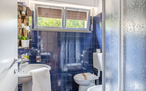 Fano Suite Apartment: Plumbing Fixture, Property, Purple, Tap, Sink, Bathroom, Interior Design, Toilet, Window, Toilet Seat