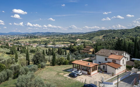 Villacolle 1, Poggio a Caiano, Hot Tub, Wifi, Ac: Sky, Cloud, Daytime, Ecoregion, Wheel, Mountain, Tree, Land Lot, Natural Landscape, Building