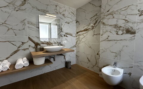 Villapronti: Mirror, Tap, Plumbing Fixture, Property, Sink, Plant, White, Bathroom Sink, Bathroom, Interior Design