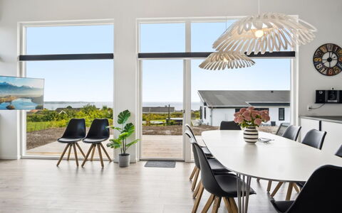 Alka - 500M from the Sea: Ceiling, Interior Design, Light Fixture, Chandelier, Kitchen & Dining Room Table, Chair, Wood Flooring, Natural Material, Dining Room, Design