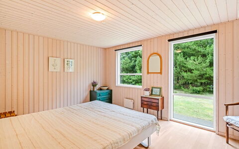 Trena - 1.2Km to the Fjord: Interior Design, Wood, Flooring, Ceiling, Floor, Bedroom, Room, Bed, Furniture, Home