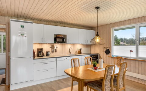 Gisella - 900M from the Sea: Furniture, Wood, Kitchen, Flooring, Interior Design, Countertop, Ceiling, Floor, Wood Flooring, Kitchen Appliance