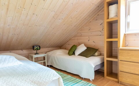 Villa Sirpia: Furniture, Interior Design, Flooring, Floor, Bed, Bedroom, Wood, Ceiling, Wood Flooring, Room