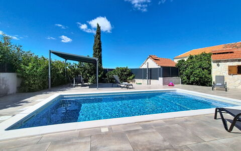 Nancy: Blue, Swimming Pool, Composite Material, Outdoor Furniture, Resort, Shade, Tile, Water Feature, Eco Hotel, Flagstone