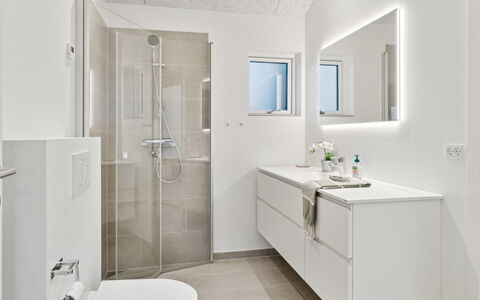 Christian - 600M from the Sea: Bathroom, Interior Design, Flooring, Plumbing Fixture, Bathroom Sink, Floor, Sink, Bathroom Cabinet, Tap, Ceiling