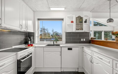 Amine - 300M to the Fjord: Kitchen, Kitchen Appliance, Major Appliance, Countertop, Flooring, Cabinetry, Home Appliance, Ceiling, Interior Design, Floor