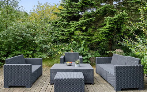 Eugenie - 100M from the Sea: Roof, Home, Door, Cottage, Shade, Siding, Yard, Estate, Backyard