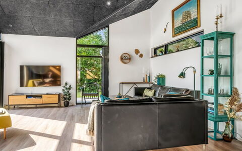 Jahn - 250M to the Fjord: Furniture, Interior Design, Flooring, Wall, Couch, Wood, Ceiling, Floor, Living Room, Room