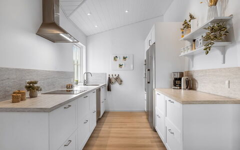 Thala - 500M from the Sea: Interior Design, Kitchen, Countertop, Flooring, Wood, Cabinetry, Furniture, Floor, Kitchen Appliance, Home Appliance