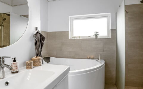 Thala - 500M from the Sea: Plumbing Fixture, Bathroom, Flooring, Interior Design, Floor, Tap, Bathtub, Sink, Plumbing, Ceiling