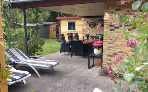 Kasper - 700M from the Sea: Roof, House, Home, Cottage, Siding, Estate, Driveway, Garden Buildings, Yard, Shed