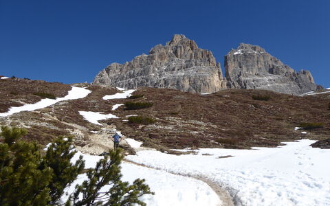 Baita Tersilia Mountain And Lake, Veneto: Sky, Mountain, Snow, Natural Landscape, Slope, Highland, Plant, Terrain, Ice Cap, Glacial Landform