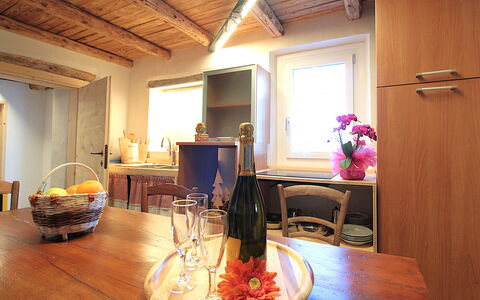 Baita Tersilia Mountain And Lake, Veneto: Furniture, Interior Design, Flooring, Wood, Floor, Ceiling, Kitchen & Dining Room Table, Dining Room, Table, Chair