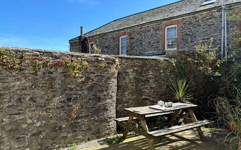 Porthilly: Plant, Sky, Property, Window, Building, Land Lot, Outdoor Bench, Cottage, Grass, Roof