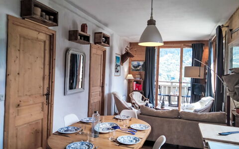Chalet du Rosay: Picture Frame, Table, Furniture, Property, Building, Chair, Azure, Tableware, Lighting, Wood