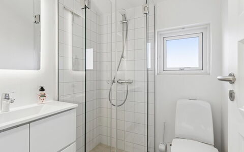 Vamika - 300M from the Sea: Plumbing Fixture, Floor, Interior Design, Flooring, Bathroom, Plumbing, Toilet, Ceiling, Sink, Tap
