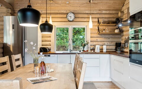 Hjorthung - 2Km from the Sea: Wood, Interior Design, Flooring, Ceiling, Furniture, Countertop, Kitchen, Light Fixture, Home, Floor