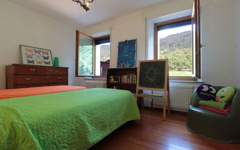 Apartment With Garden, Del Corlo Lake, Belluno: Furniture, Picture Frame, Property, Green, Comfort, Azure, Window, Building, Wood, Interior Design