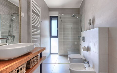 Bianca: Tap, Property, Plumbing Fixture, Bathtub, Sink, Bathroom, Bathroom Sink, Lighting, Interior Design