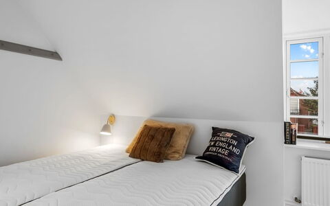 Alexi - 500M from the Sea: Bedroom, Flooring, Wood, Bed, Floor, Interior Design, Bedding, Bed Sheet, Linens, Bed Frame