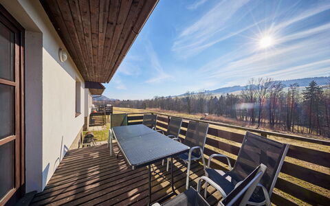 Green Valley Park Stárkov 10: Hardwood, Plank, Wood Stain, Balcony, Porch, Lumber, Wood Flooring, Siding, Daylighting