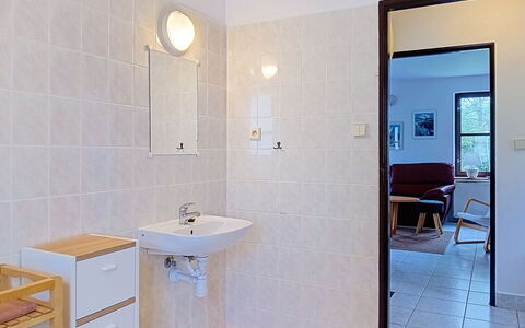 Green Valley Park Stárkov 10: Flooring, Floor, Plumbing Fixture, Bathroom Sink, Interior Design, Ceiling, Sink, Bathroom, Room, Door