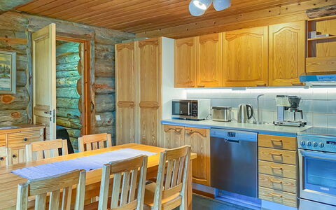 Kuusi-Ruka 6: Wood, Ceiling, Interior Design, Flooring, Floor, Room, Wood Stain, Hardwood, Cabinetry, Wood Flooring