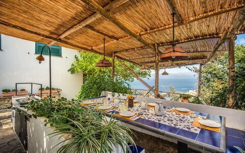 Villa Solaria with Private Pool: Property, Plant, Table, Shade, Outdoor Furniture, Chair, Urban Design, Real Estate, Leisure, Tree