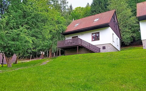 Green Valley Park Stárkov 2: Tree, Grass, House, Cottage, Roof, Rural Area, Home, Lawn, Farmhouse