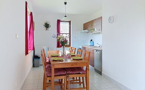 Green Valley Park Stárkov 3: Furniture, Flooring, Floor, Table, Kitchen & Dining Room Table, Door, Chair, Apartment, Ceiling, Dining Room