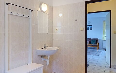 Green Valley Park Stárkov 13: Wall, Flooring, Plumbing Fixture, Floor, Bathroom Sink, Interior Design, Ceiling, Sink, Plumbing, Bathroom