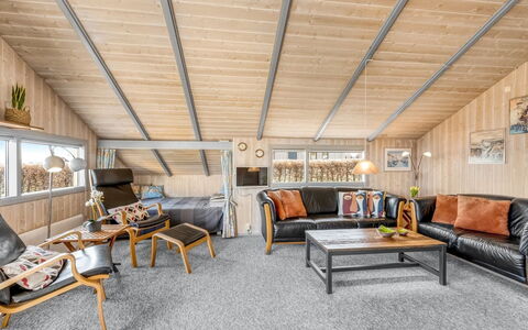 Halla - 250M from the Sea: Wood, Ceiling, Furniture, Interior Design, Floor, Couch, Living Room, Room, Hardwood, Wood Flooring