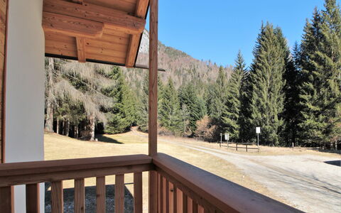 Baita La Ciamorza, Dolomiti, Veneto: Sky, Property, Wood, Tree, Plant, Larch, Wood Stain, Shade, Woody Plant, Hardwood