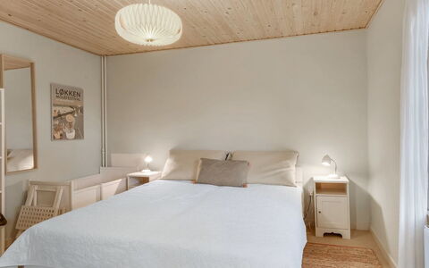 Maelle - 150M from the Sea: Furniture, Interior Design, Bed, Bedroom, Flooring, Floor, Wall, Wood, Ceiling, Bed Sheet