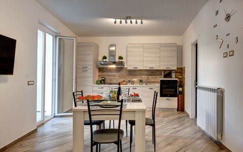 Clementine Country House: Furniture, Property, Table, Cabinetry, Window, Wood, Countertop, Interior Design, Chair, Flooring