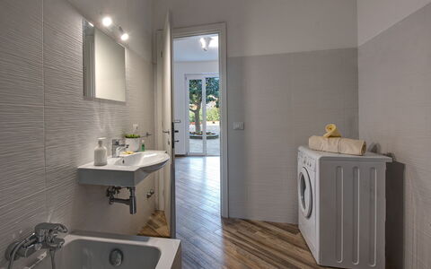 Clementine Country House: Mirror, Tap, Property, Sink, Plumbing Fixture, Building, Cabinetry, Bathroom Cabinet, Wood, Bathroom