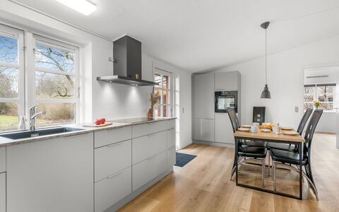 Agla - 2.5Km from the Sea: Flooring, Wood, Floor, Kitchen, Countertop, Interior Design, Cabinetry, Wood Flooring, Ceiling, Home