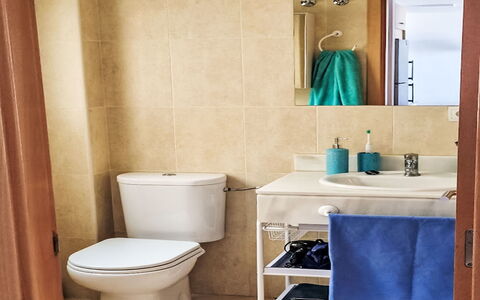 Sotavento: Mirror, Property, Plumbing Fixture, Sink, Bathroom Sink, Bathroom, Tap, Purple, Toilet, Interior Design