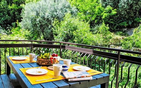 La Conca: Table, Plant, Food, Property, Tableware, Furniture, Outdoor Table, Tree, Botany, Outdoor Furniture