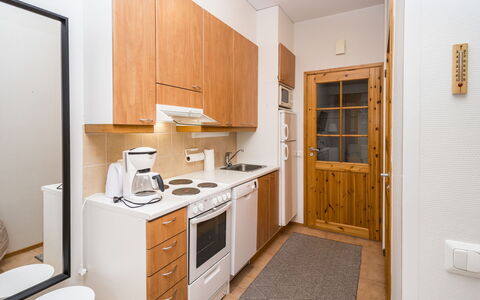 Rautulampi G14: Flooring, Furniture, Wood, Interior Design, Floor, Cabinetry, Kitchen, Major Appliance, Countertop, Kitchen Appliance