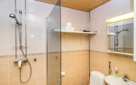 Rautulampi G14: Bathroom, Plumbing Fixture, Bathroom Sink, Flooring, Interior Design, Floor, Sink, Tap, Plumbing, Shower