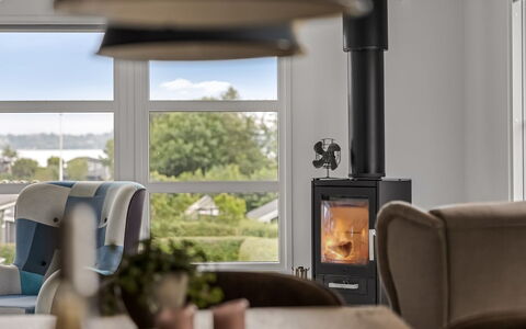 Filomena - 300M from the Sea: Furniture, Interior Design, Flooring, Hearth, Floor, Wood-Burning Stove, Chair, Home Appliance, Living Room, Lighting
