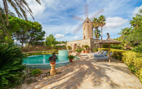 Son Siurana: Cloud, Sky, Plant, Property, Water, Azure, Tree, Arecales, Leisure, Swimming Pool