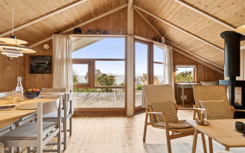 Ågot - 350M from the Sea: Furniture, Interior Design, Flooring, Floor, Ceiling, Room, Chair, Table, Apartment, Kitchen & Dining Room Table