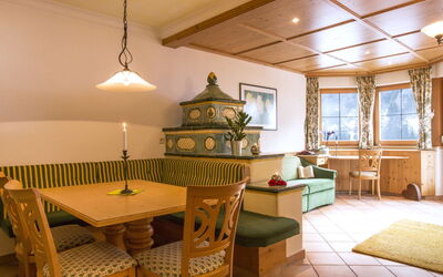 Sankt Anton am Arlberg 620: Table, Furniture, Property, Window, Chair, Wood, Interior Design, Lighting, Floor, Building