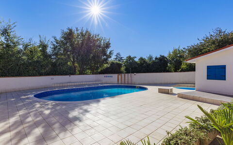 Buneta: Blue, Composite Material, Swimming Pool, Shade, Concrete, Estate, Landscaping, Tile, Villa, Hacienda