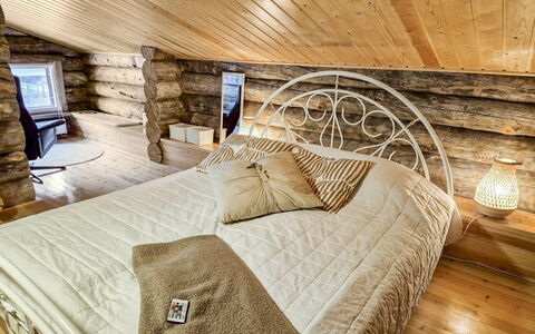 Villa Rokova: Bedroom, Wood, Furniture, Bed, Interior Design, Flooring, Floor, Ceiling, Bedding, Bed Sheet
