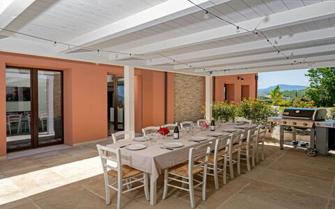 Relais Tenuta Santori: Table, Furniture, Property, Chair, Plant, Wood, Interior Design, Flooring, Floor, Shade