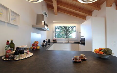 Casa Delle Eriche, Colli Euganei, Pool, Wifi: Interior Design, Countertop, Kitchen, Furniture, Flooring, Ceiling, Wood, Home, Light Fixture, Cabinetry
