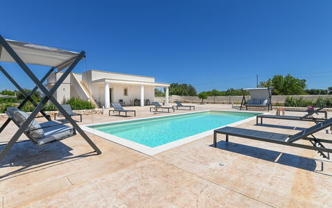 Villa Normanni: Sky, Building, Plant, Swimming Pool, Rectangle, Water, House, Shade, Tree, Wood